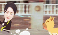 赵丽颖路上被狗追着跑，原来狗狗也追星！哈哈哈！
