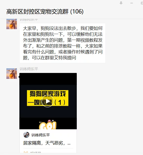 宠物主人被隔离 封控区工作人员上门服务“贴心” 宠物主人被隔离 封控区工作人员上门服务“贴心”
