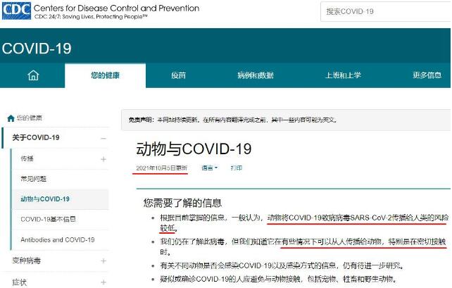 江西女子遭隔离,宠物被无害处理,CDC:新冠病毒动物传人风险低 江西女子遭隔离,宠物被无害处理,CDC:新冠病毒动物传人风险低