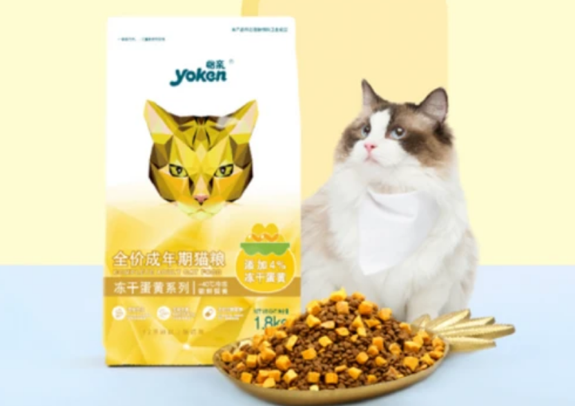 怡亲猫粮冻干蛋黄双拼，健康营养好吸收！