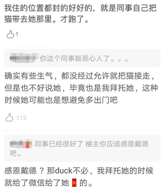 武汉同事冒险帮忙喂猫,猫咪走失后,反遭主人发帖吐槽! 武汉同事冒险帮忙喂猫,猫咪走失后,反遭主人发帖吐槽!