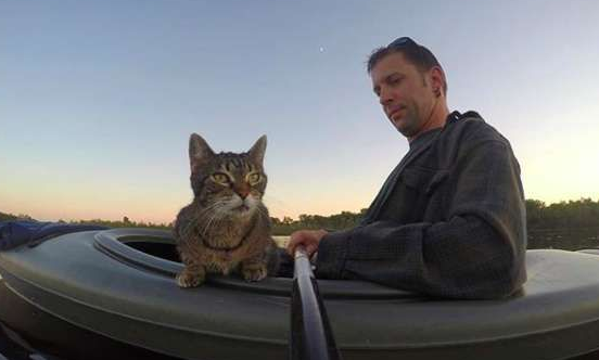 超另类湖边猫咪 爱和主人一同游湖超級愜意！