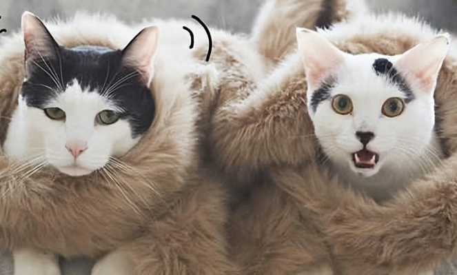 小姐姐养了2只猫…没头脑和不高兴 小姐姐养了2只猫…没头脑和不高兴