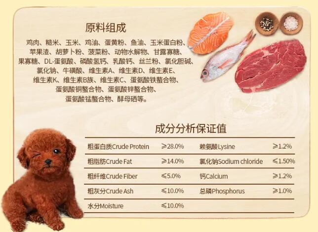 狗粮配料表标准 狗粮配料表标准