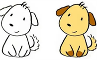 小狗图片怎么画简单