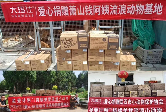 大玛仕品牌帮助毛孩子应对水灾 捐粮5000斤已抵河北基地