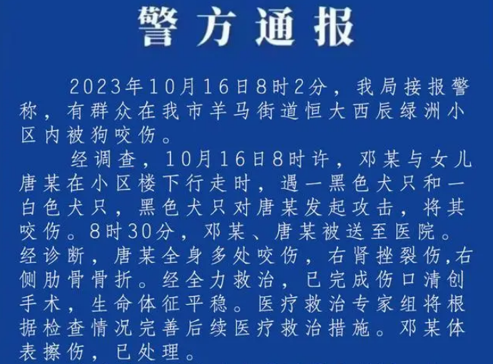 最新进展:涉事黑狗已找到,女童仍昏迷! 最新进展:涉事黑狗已找到,女童仍昏迷!