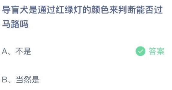 导盲犬是通过红绿灯来判断能否过马路吗