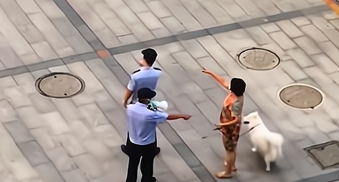 扬州大妈拴绳遛狗还被喊话,爱狗人士怒了,保安:下次,就没收狗 扬州大妈拴绳遛狗还被喊话,爱狗人士怒了,保安:下次,就没收狗
