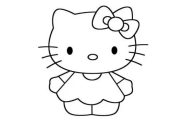 kitty猫简笔画