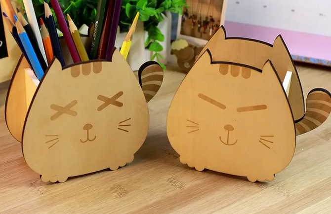 小猫笔筒的制作过程