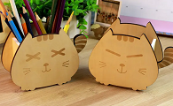小猫笔筒的制作过程