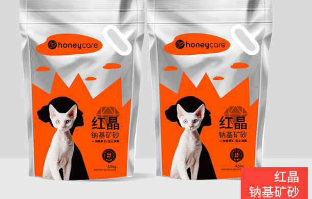 HONEYCARE红晶猫砂：致力宠物生活品质，高效除臭、健康环保，猫主人的明智之选！