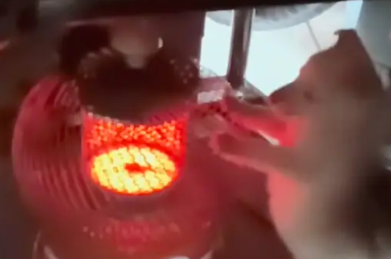 主人用烤炉暖身子时,小狗也偷跑进去烤火,站姿眼神像是个人似的 主人用烤炉暖身子时,小狗也偷跑进去烤火,站姿眼神像是个人似的