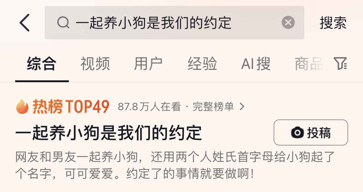女孩和男朋友一起养了金毛，用两个人的名字为狗狗取名！