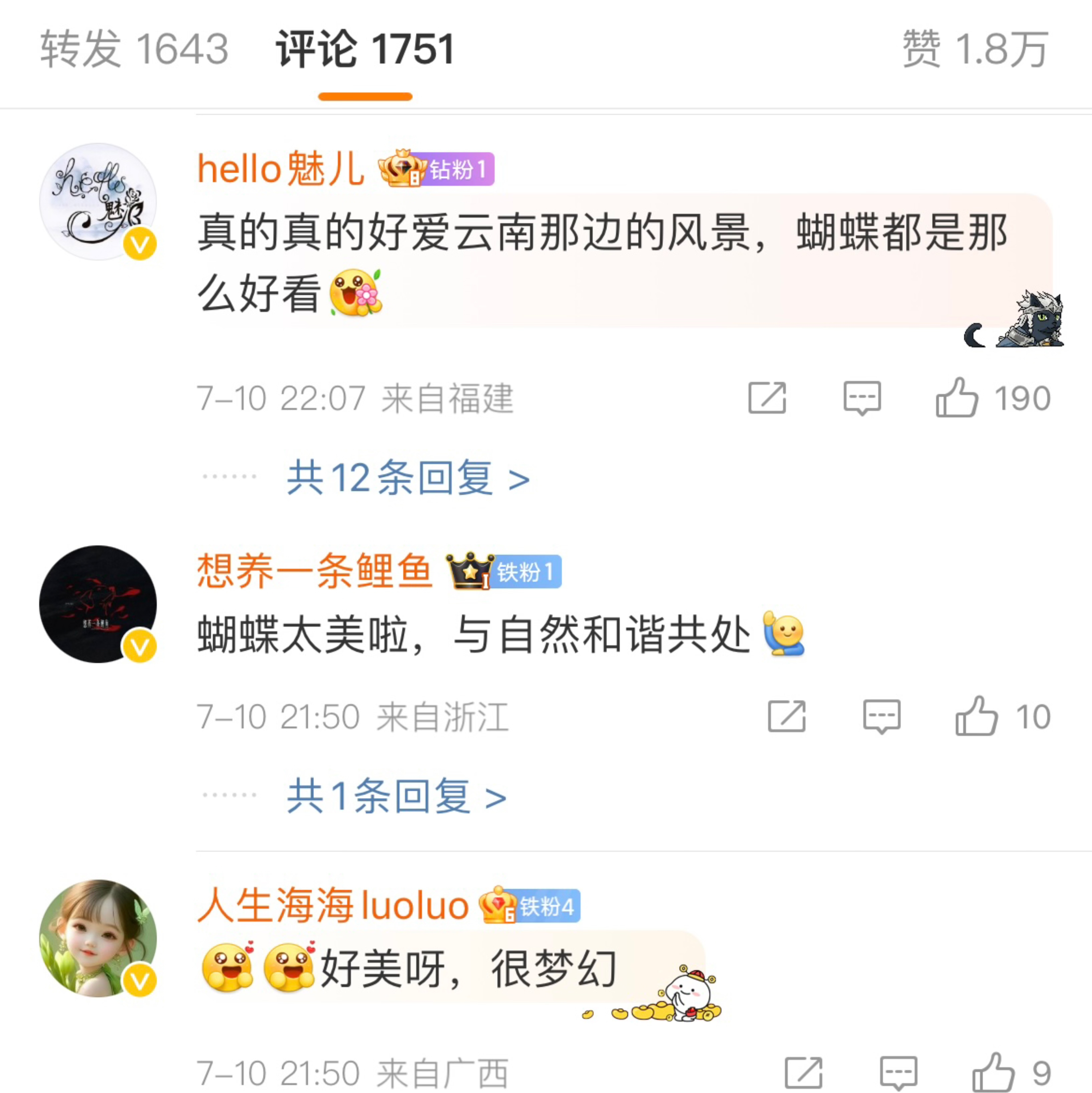 云南1亿只蝴蝶让拍照特效组放假了！网友：太美了！