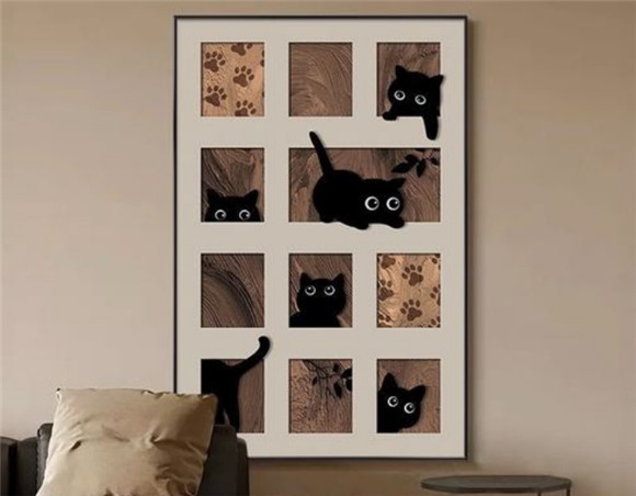 家里挂猫画吉利