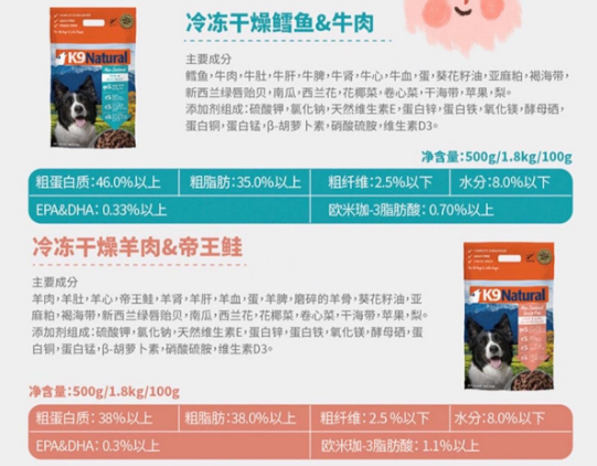 K9主食&辅食冻干小科普