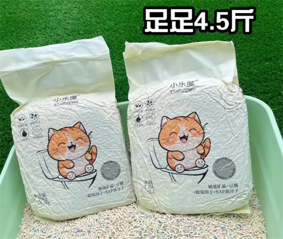 小乐魔猫砂，臭吸除臭吸水强！小乐