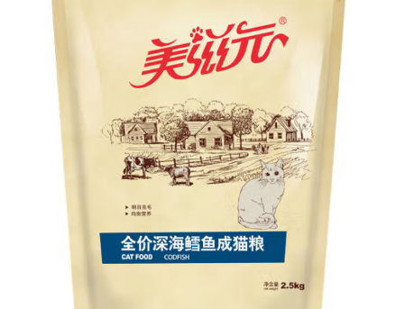 美滋元深海鳕鱼味成猫粮，守护成猫免疫防线