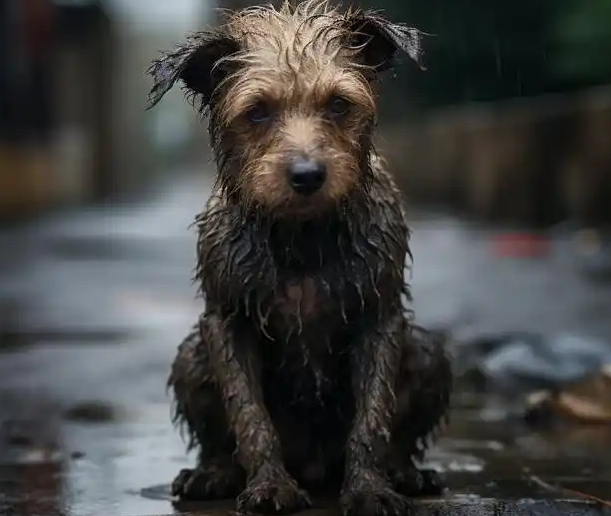 流浪狗暴雨中相拥终获救,好心人伸出援手给予新家 流浪狗暴雨中相拥终获救,好心人伸出援手给予新家