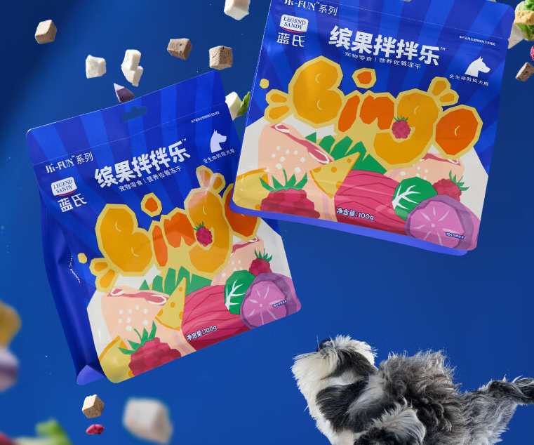 宠物狗零食有哪些品牌？蓝氏果蔬肉冻干，一口吃到缤纷彩虹