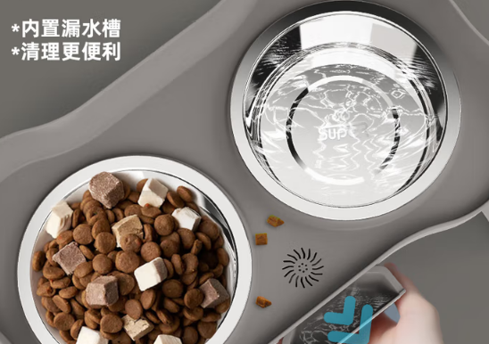 SUPER DESIGN宠物食盆：防打翻设计守护用餐秩序