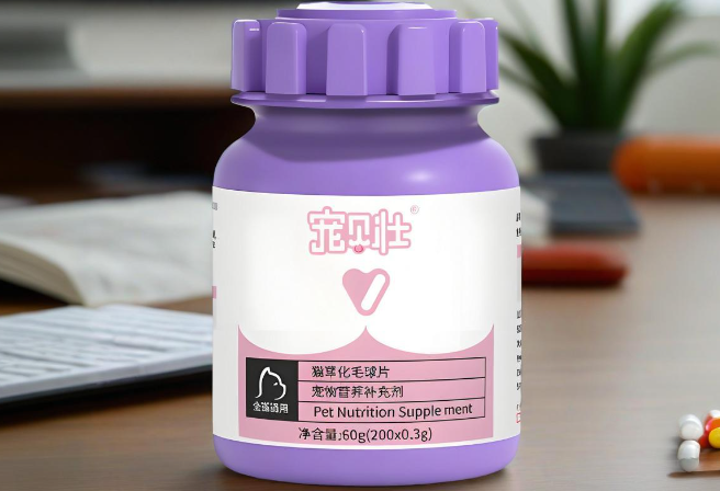 宠贝壮猫咪化毛球片：温和护肠的排毛新选择