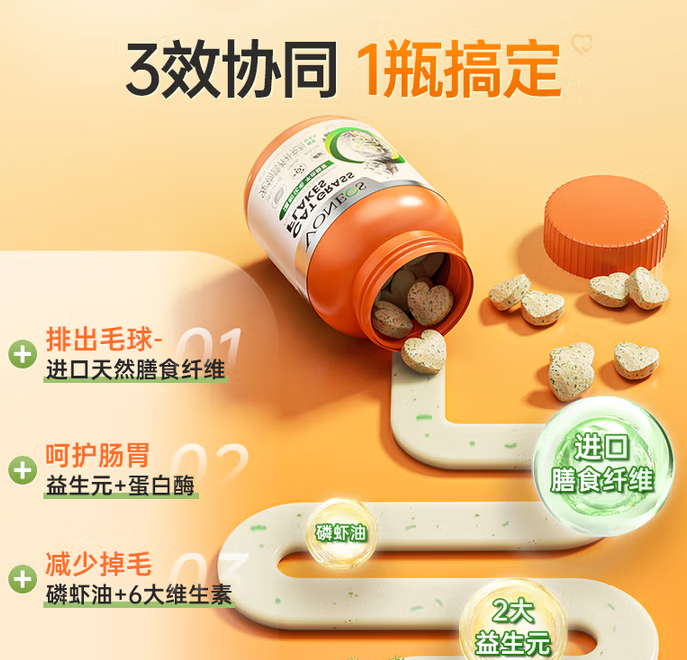 VONEOS化毛球片猫咪多久吃一次 VONEOS化毛球片猫咪多久吃一次