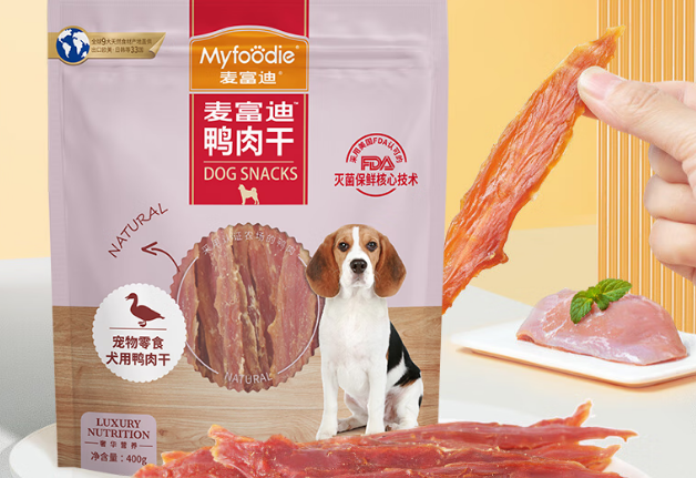 宠物狗可以吃什么品牌零食?麦富迪鸭肉干全龄适用! 宠物狗可以吃什么品牌零食?麦富迪鸭肉干全龄适用!