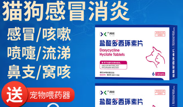河欣盐酸多西环素片治感冒吗 河欣盐酸多西环素片治感冒吗
