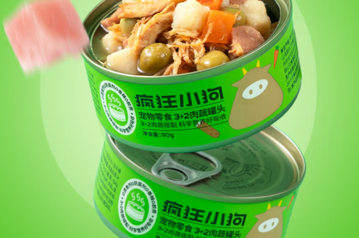 宠物狗罐头哪个牌子好?疯狂小狗罐头肉蔬搭配超赞! 宠物狗罐头哪个牌子好?疯狂小狗罐头肉蔬搭配超赞!