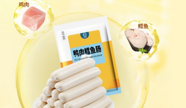 宠物零食分享丨宠有圈鸭肉鳕鱼肠：科学配比，均衡营养不偏科