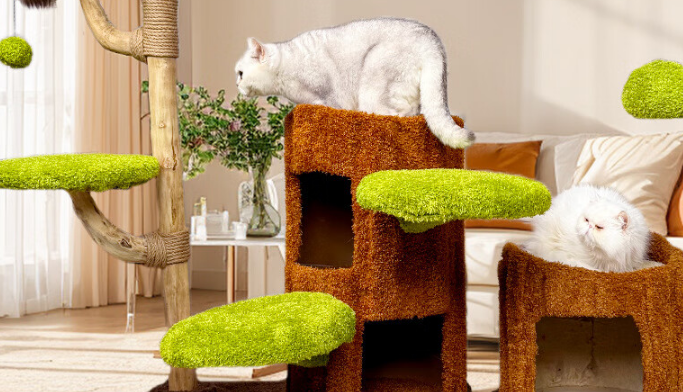 猫爬架哪种比较实用？推荐嘻哈鸭大型树洞猫爬架！