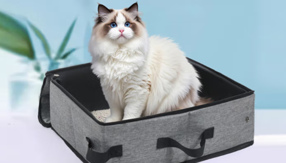 悦佰兔可折叠猫砂盆怎么折