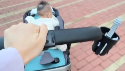 女子遛完娃到家楼下,发现婴儿车下面坐着一只猫咪 女子遛完娃到家楼下,发现婴儿车下面坐着一只猫咪