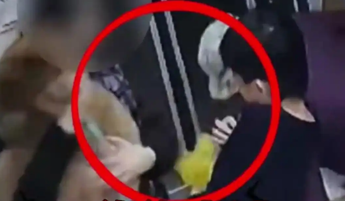 女子抱狗取快递狗狗突咬男孩肩膀，引发公众关注