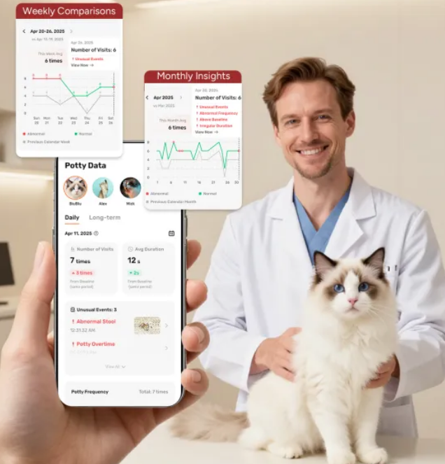 猫咪忍痛不说话？这款AI检测仪，在猫砂盆里提前“看见”疾病