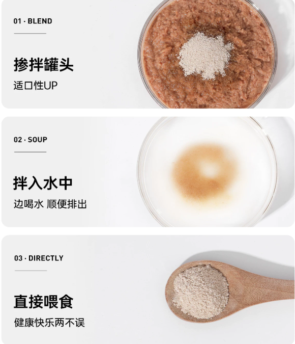 猫咪化毛产品成分对比：赫赫医宠益生菌排毛粉的配方赢在哪？