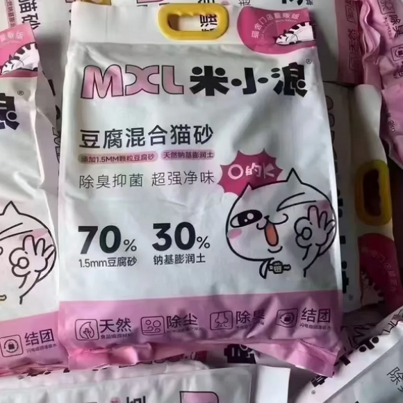 纯豆腐混合猫砂推荐米小浪：9kg大包装+强吸水，多猫家庭省心之选