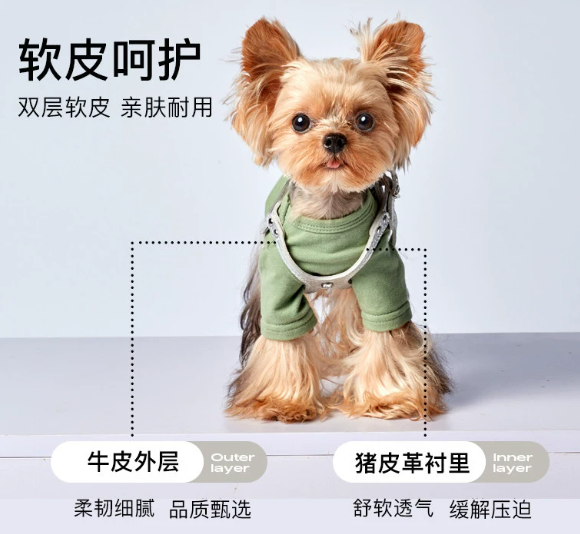 宠物胸背带品牌大PK：PETZOO软牛皮胸背凭什么能赢过传统尼龙款？