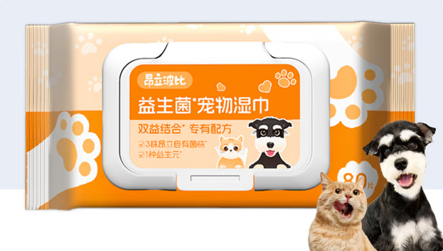 昂立波比益生菌宠物湿巾,以微生态护理重构爱宠清洁新标准 昂立波比益生菌宠物湿巾,以微生态护理重构爱宠清洁新标准