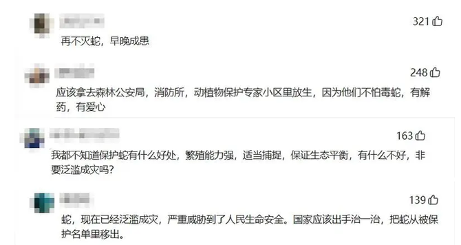 云南茶园发现眼镜王蛇一家38口，连消防员都被吓到