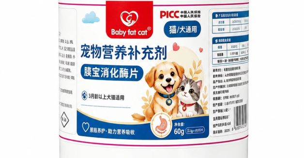 胰腺消化养护选什么?BABY FAT CAT宠物胰宝消化酶片,助力毛孩消化吸收 胰腺消化养护选什么?BABY FAT CAT宠物胰宝消化酶片,助力毛孩消化吸收