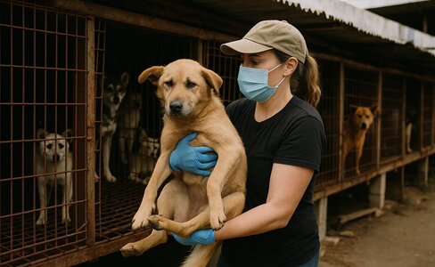 韩国狗肉产业倒计时：最后一次大规模救援救出 70 只犬，禁令 2027 年 2 月生效